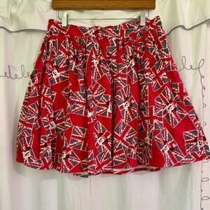 Disney Parks The Dress Shop Minnie Mouse Skirt Union Jack EPCOT UK L NWT